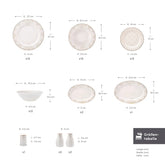 Karaca Siena New Generation Bone Gold Geschirrset, 56-teilig, 12-Personen